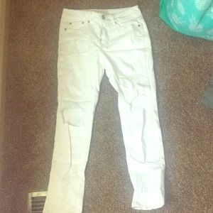 white ripped jeans